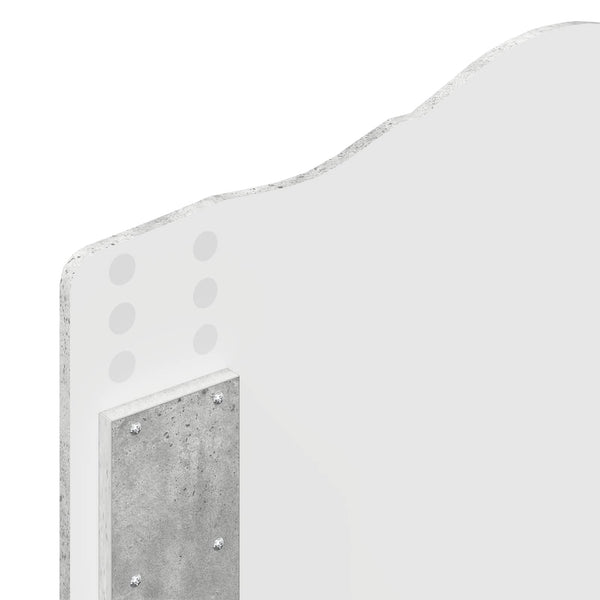 Kopfteil Beton Grau Holzwerkstoff