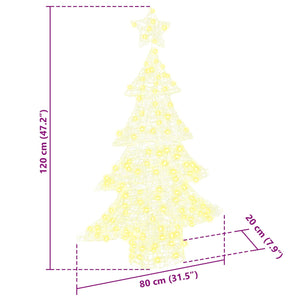 LED Weihnachtsbaum Acryl Warmweiß 120cm