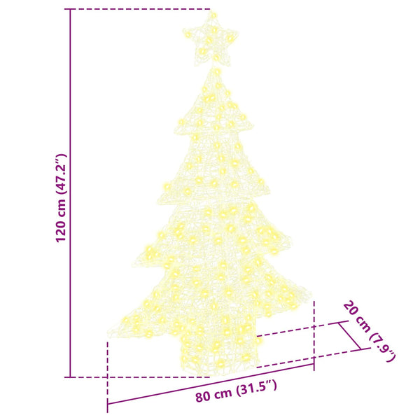 LED Weihnachtsbaum Acryl Warmweiß 120cm