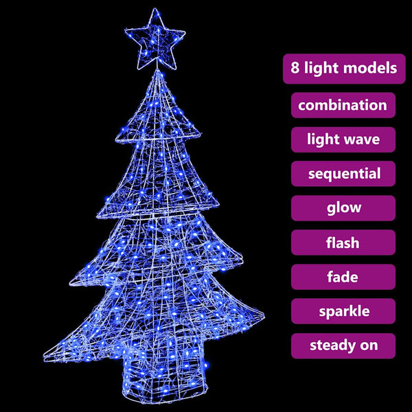 Weihnachtsbaum mit 100 LEDs Blau 120cm
