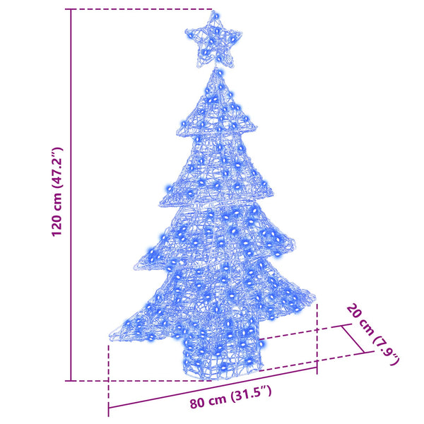 Weihnachtsbaum mit 100 LEDs Blau 120cm