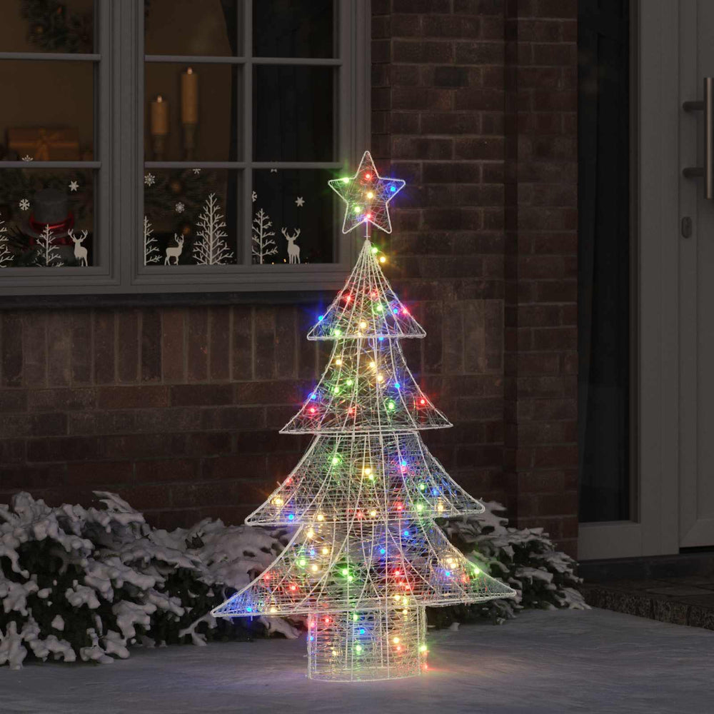 Mehrfarbiger LED-Weihnachtsbaum, 120 cm