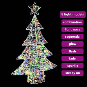 Mehrfarbiger LED-Weihnachtsbaum, 120 cm