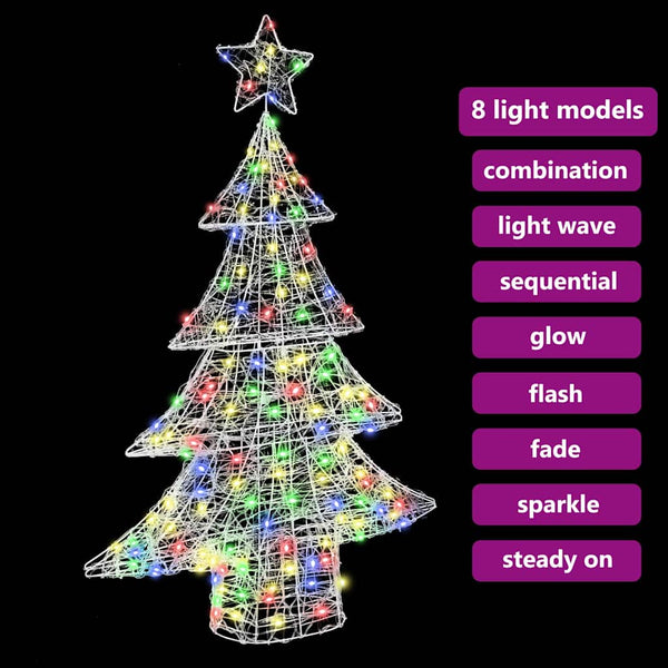 Mehrfarbiger LED-Weihnachtsbaum, 120 cm