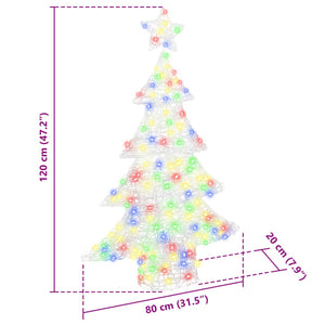 Mehrfarbiger LED-Weihnachtsbaum, 120 cm