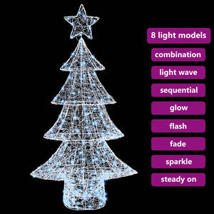 LED Weihnachtsbaum Acryl Kaltweiß 150cm