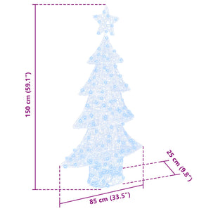 LED Weihnachtsbaum Acryl Kaltweiß 150cm