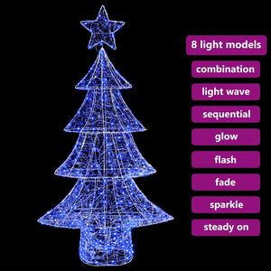 Blauer LED Weihnachtsbaum Acryl 150cm