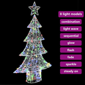 Mehrfarbiger LED Weihnachtsbaum Acryl 150cm
