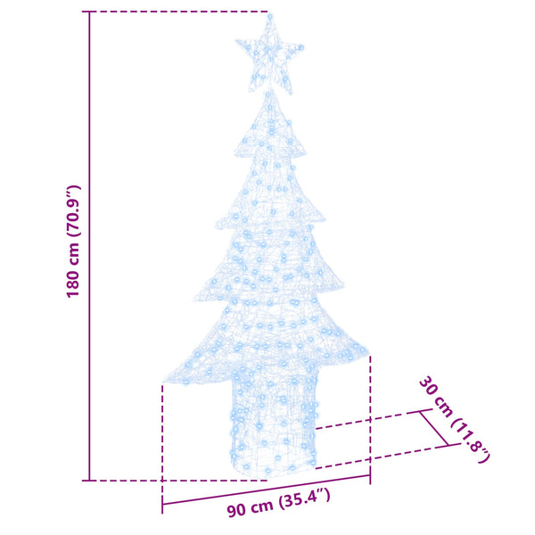 LED Weihnachtsbaum Acryl Kaltweiß 180cm