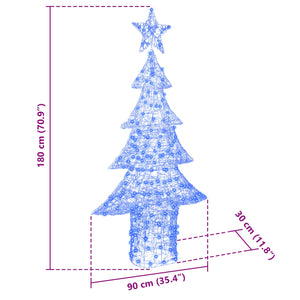 Weihnachtsbaum mit 240 LEDs Blau 180cm