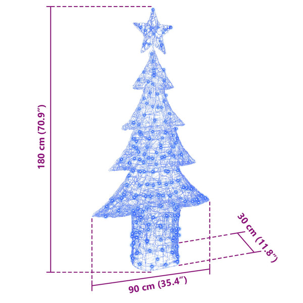 Weihnachtsbaum mit 240 LEDs Blau 180cm