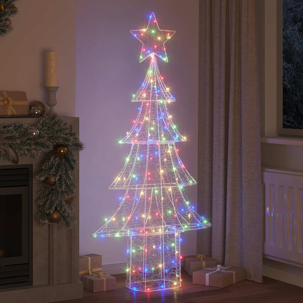 Weihnachtsbaum mit LEDs Mehrfarbig 180 cm