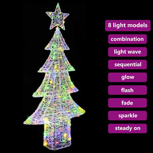 Weihnachtsbaum mit LEDs Mehrfarbig 180 cm