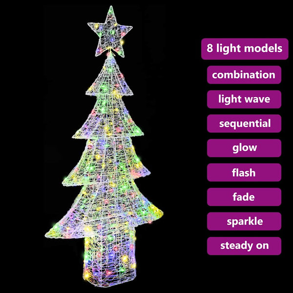 Weihnachtsbaum mit LEDs Mehrfarbig 180 cm