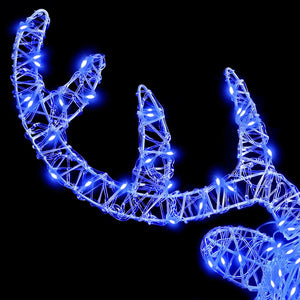 Blauer Rentierkopf mit 140 LEDs