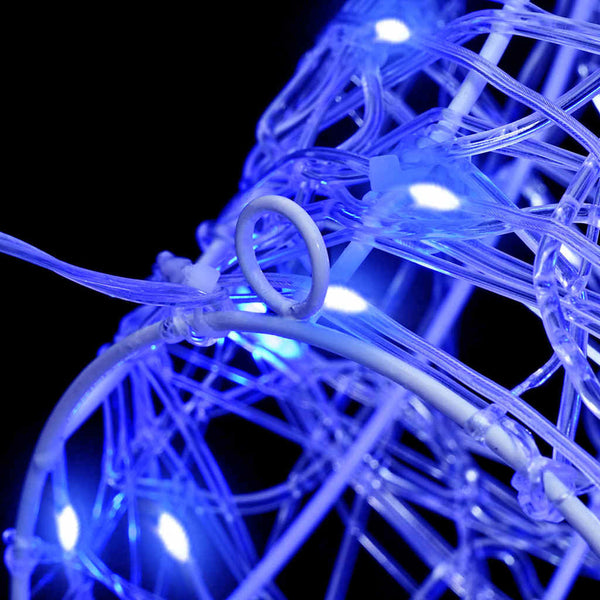 Blauer Rentierkopf mit 140 LEDs