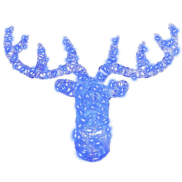 Blauer Rentierkopf mit 140 LEDs