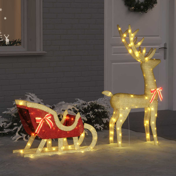 Rentier Schlitten Warmweiß Weihnachtsdeko