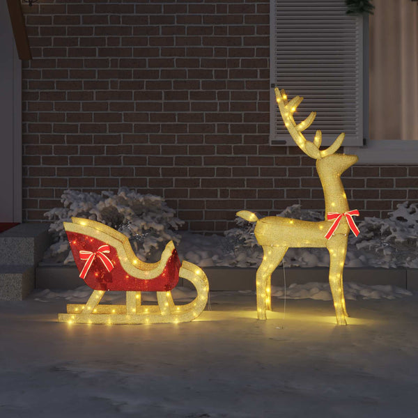 Rentier Schlitten Warmweiß Weihnachtsdeko