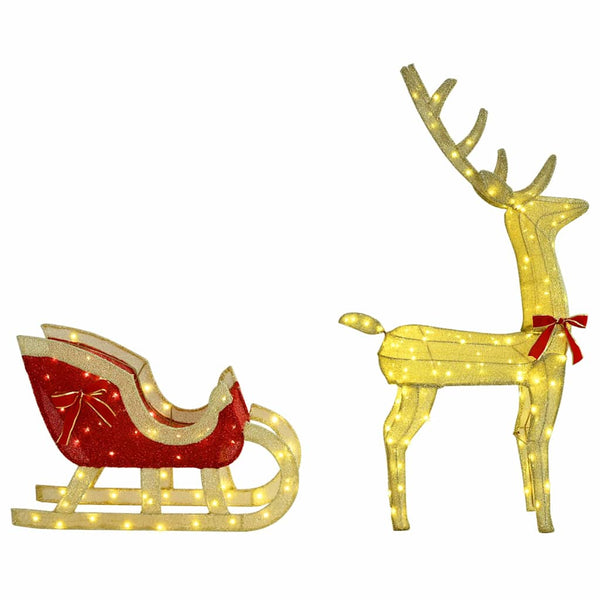 Rentier Schlitten Warmweiß Weihnachtsdeko