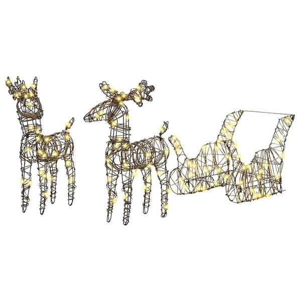 vidaXL Rennes traîneau blanc chaud 53 x 28 x 33 cm rotin
