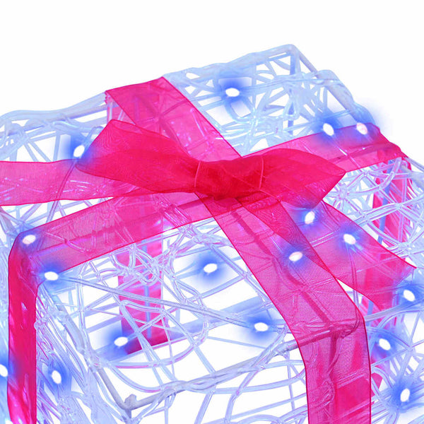 LED Geschenkboxen 3er Set Blau