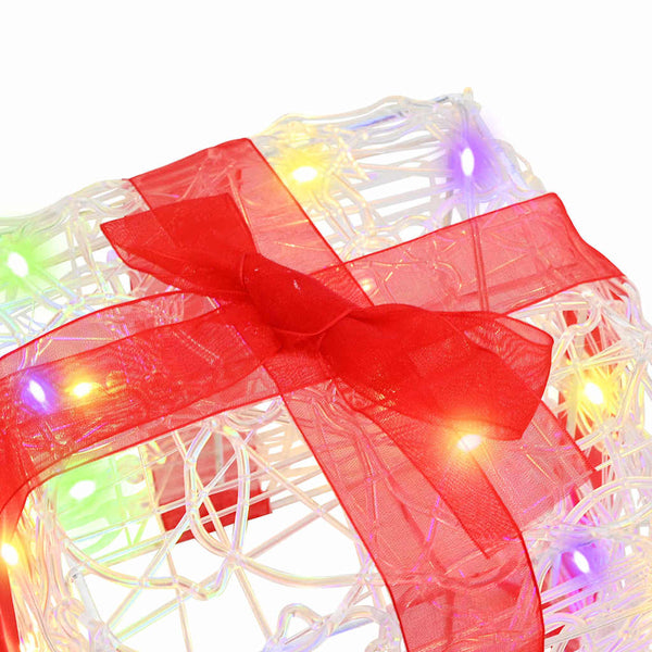 LED Geschenkboxen 3er Set Mehrfarbig