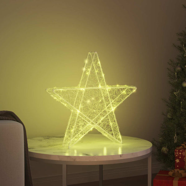 3D LED Stern Warmweiß Acryl Weihnachtsdeko