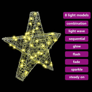 3D LED Stern Warmweiß Acryl Weihnachtsdeko