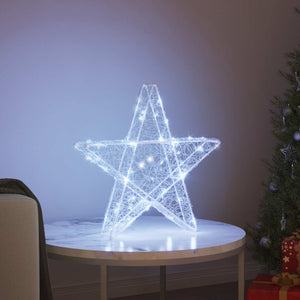 3D LED Stern Kaltweiß Acryl 55cm