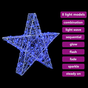 3D Stern mit 50 LEDs Blau
