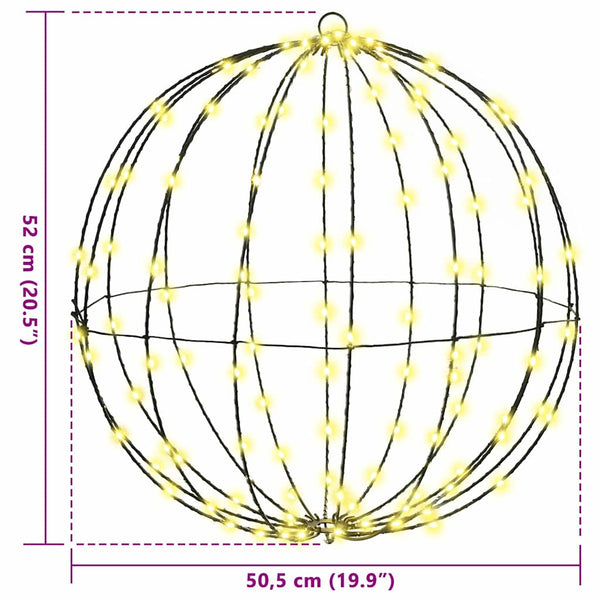 LED-Ball, Warmweiß, 50,5 cm, Metall