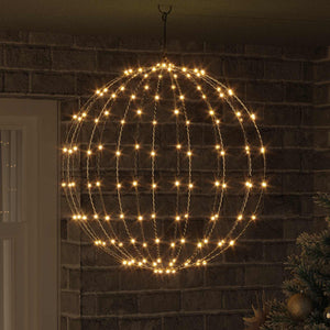 LED Ball Warmweiß Metall Deko 63cm