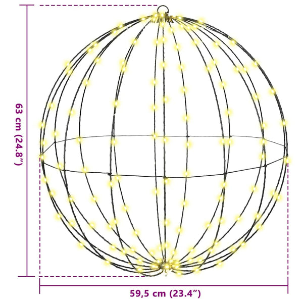 LED Ball Warmweiß Metall Deko 63cm