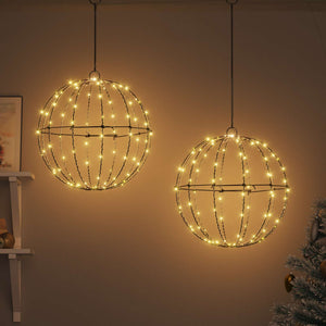 LED Ball Deko Warmweiß 2er Set