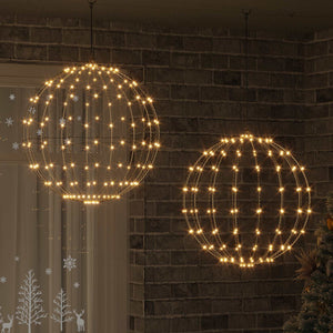 LED Ball Deko Warmweiß 2er Set