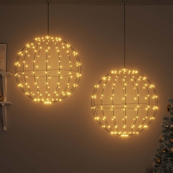 LED Ball Deko Warmweiß 2er Set