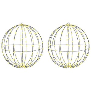 LED Ball Deko Warmweiß 2er Set