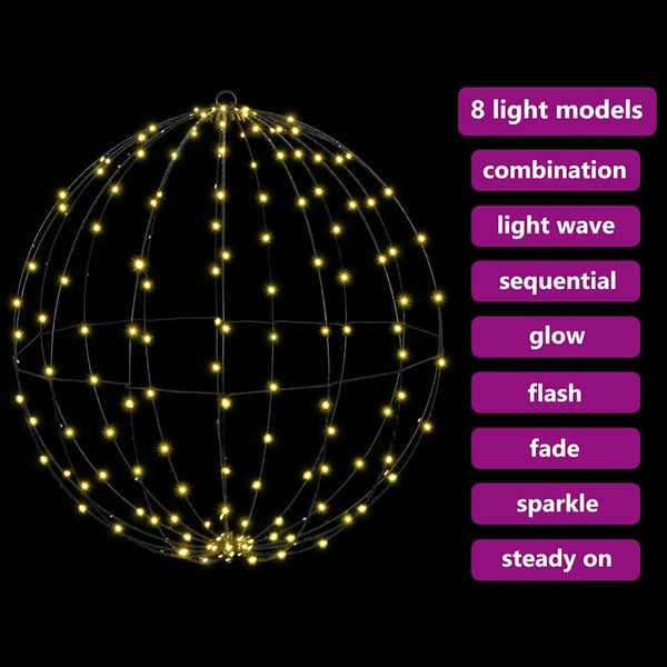 LED Ball Deko Warmweiß 2er Set