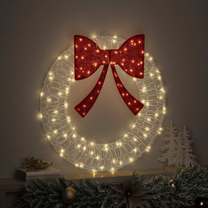 LED Weihnachtskranz Warmweiß Acryl 76cm