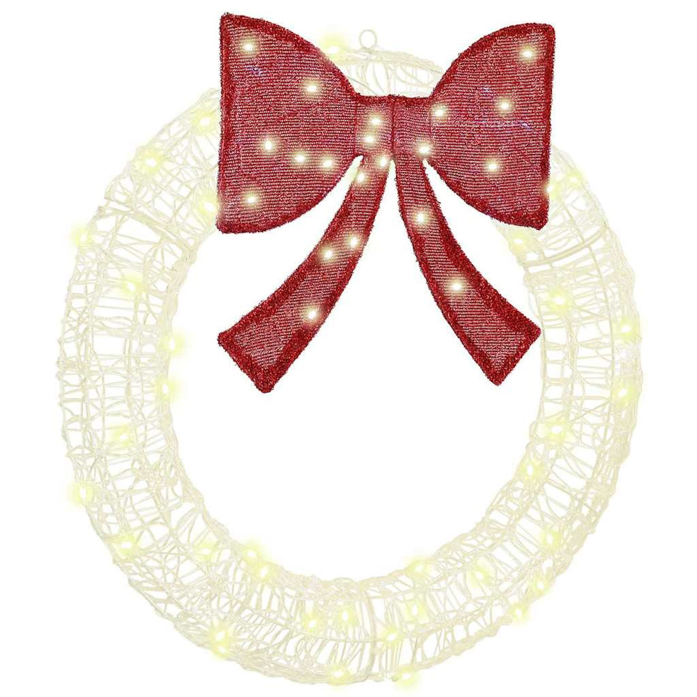 LED Weihnachtskranz Warmweiß Acryl 76cm