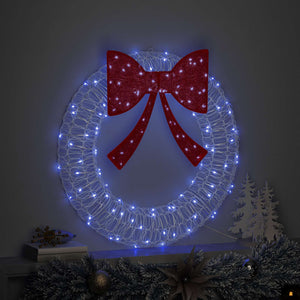 LED Kranz Blau Acryl 76cm