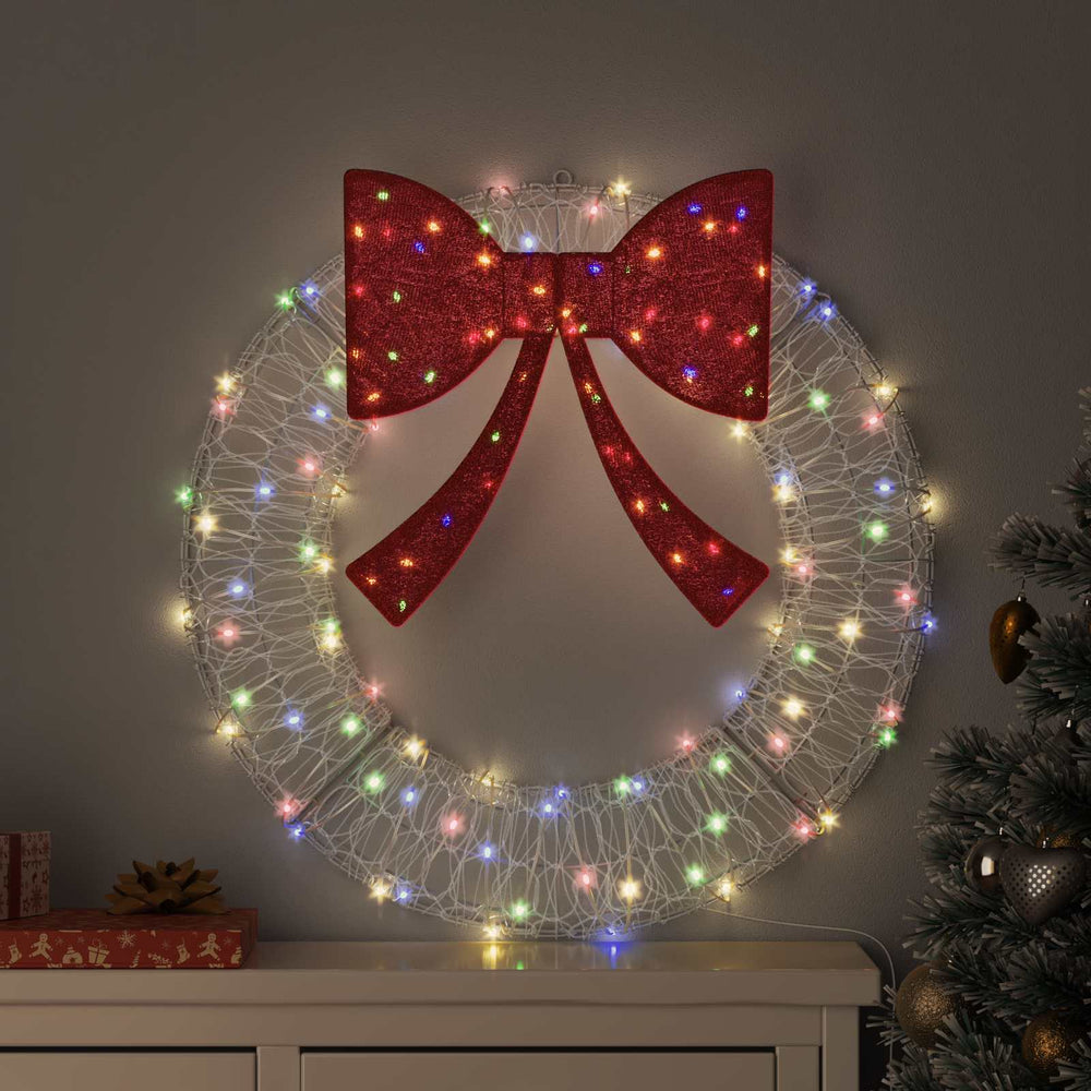 LED Kranz Mehrfarbig 76cm Acryl