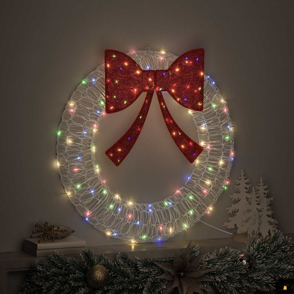 LED Kranz Mehrfarbig 76cm Acryl