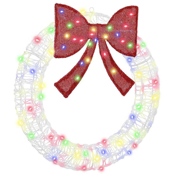 LED Kranz Mehrfarbig 76cm Acryl