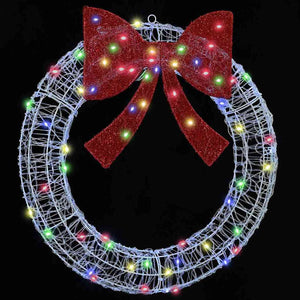 LED Kranz Mehrfarbig 76cm Acryl
