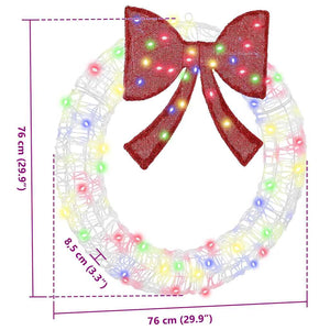 LED Kranz Mehrfarbig 76cm Acryl