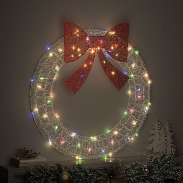 LED Kranz Mehrfarbig, 92cm Acryl