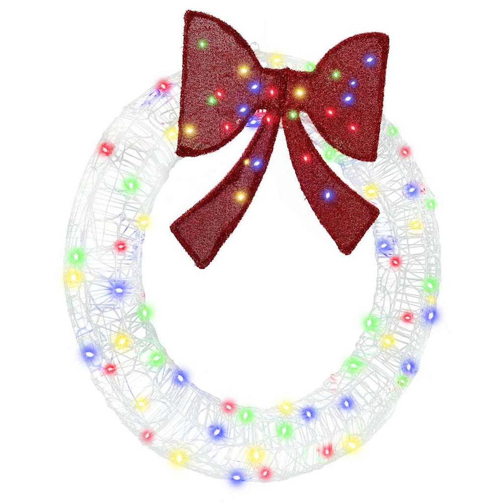 LED Kranz Mehrfarbig, 92cm Acryl